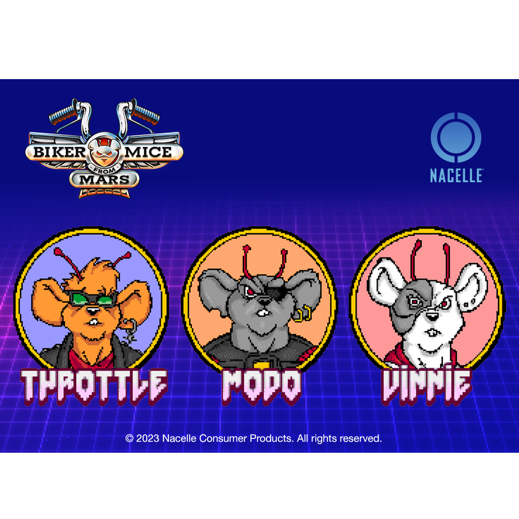 Biker Mice From Mars Pixel Magnet