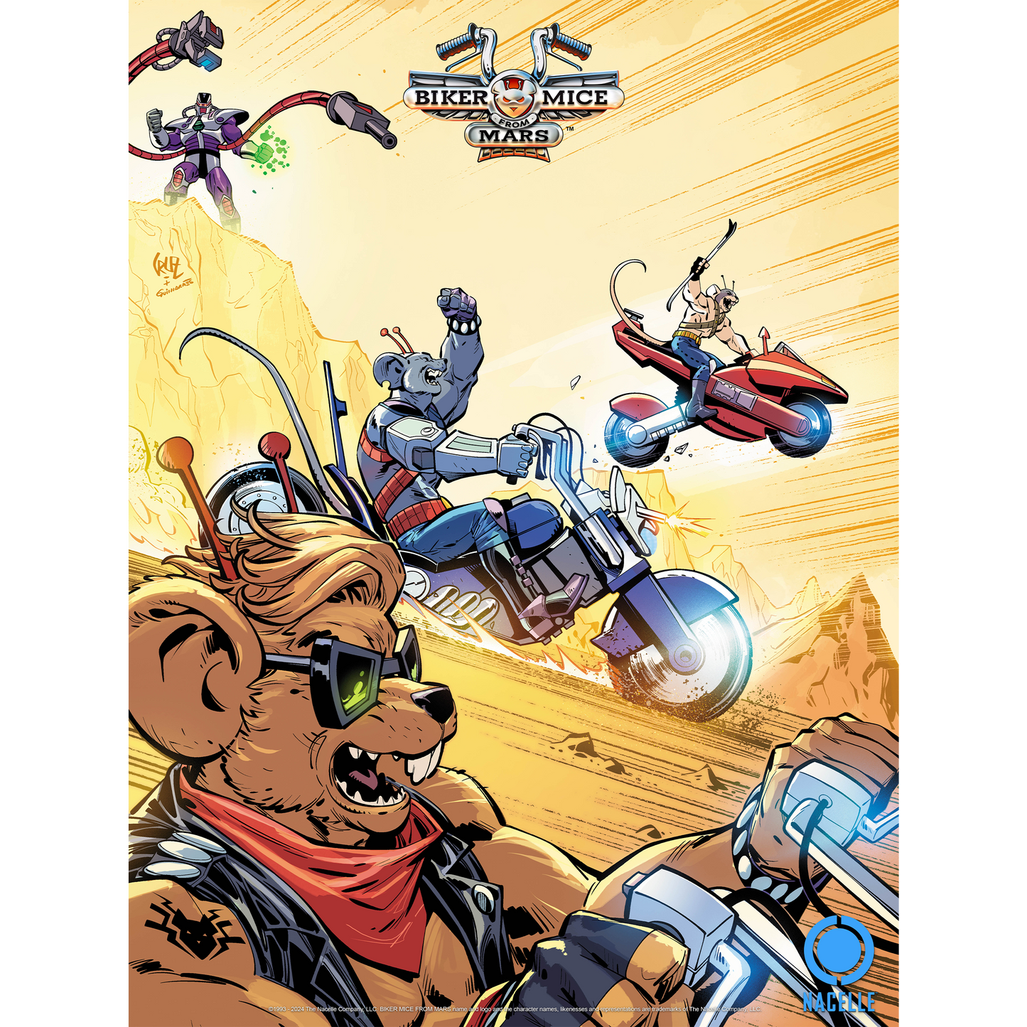 Póster del cómic Biker Mice From Mars #1 - Portada C de Roger Cruz