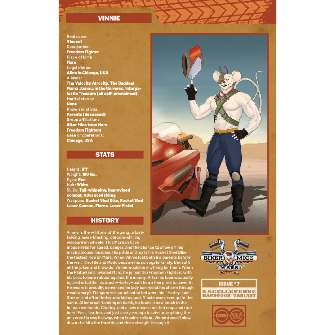 Cómic Biker Mice From Mars (2025) #7 - Portada B de Adedotun Akande