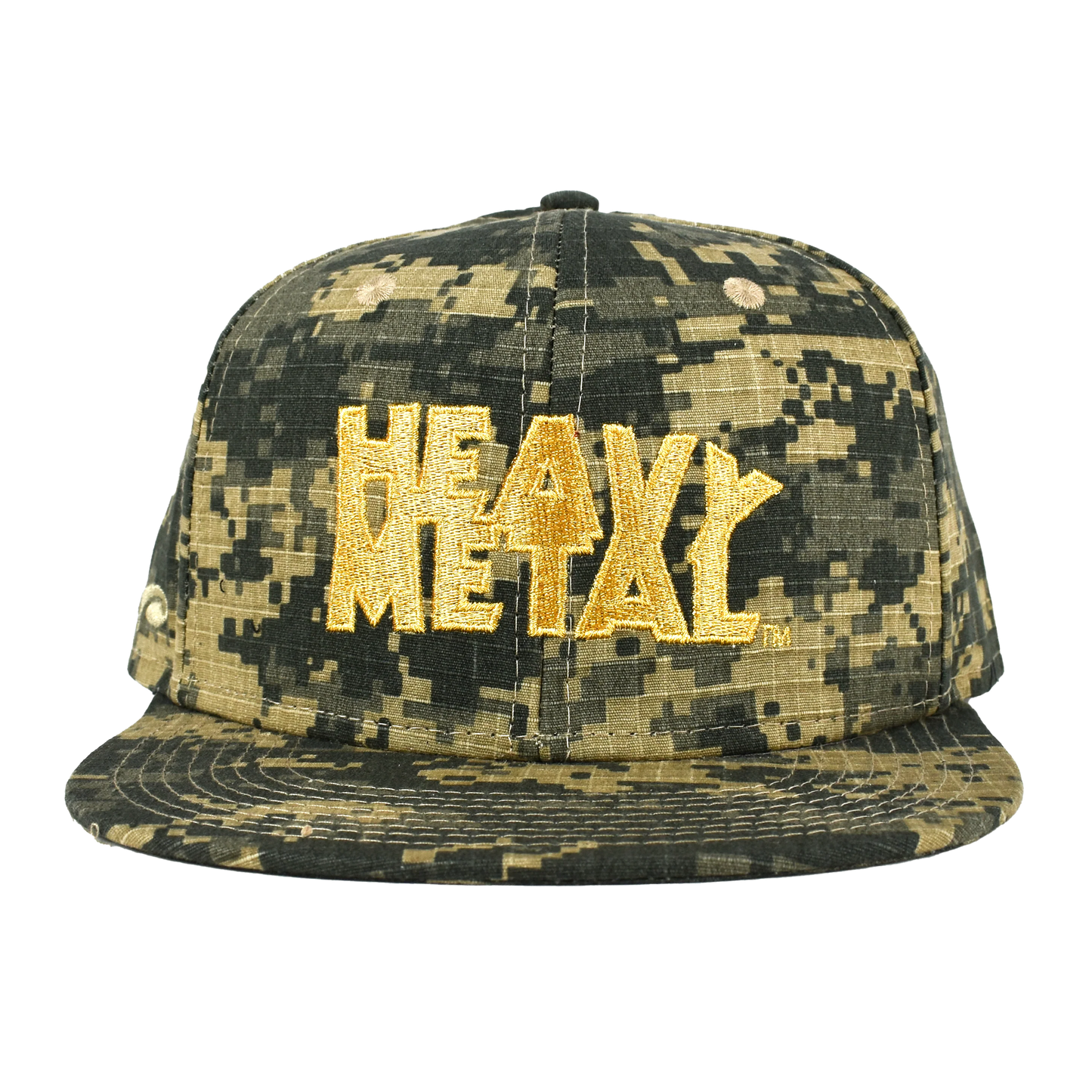 Gorra snapback de camuflaje con logotipo de Heavy Metal