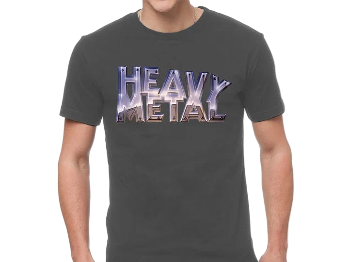 Heavy Metal Logo T-shirt - Gray