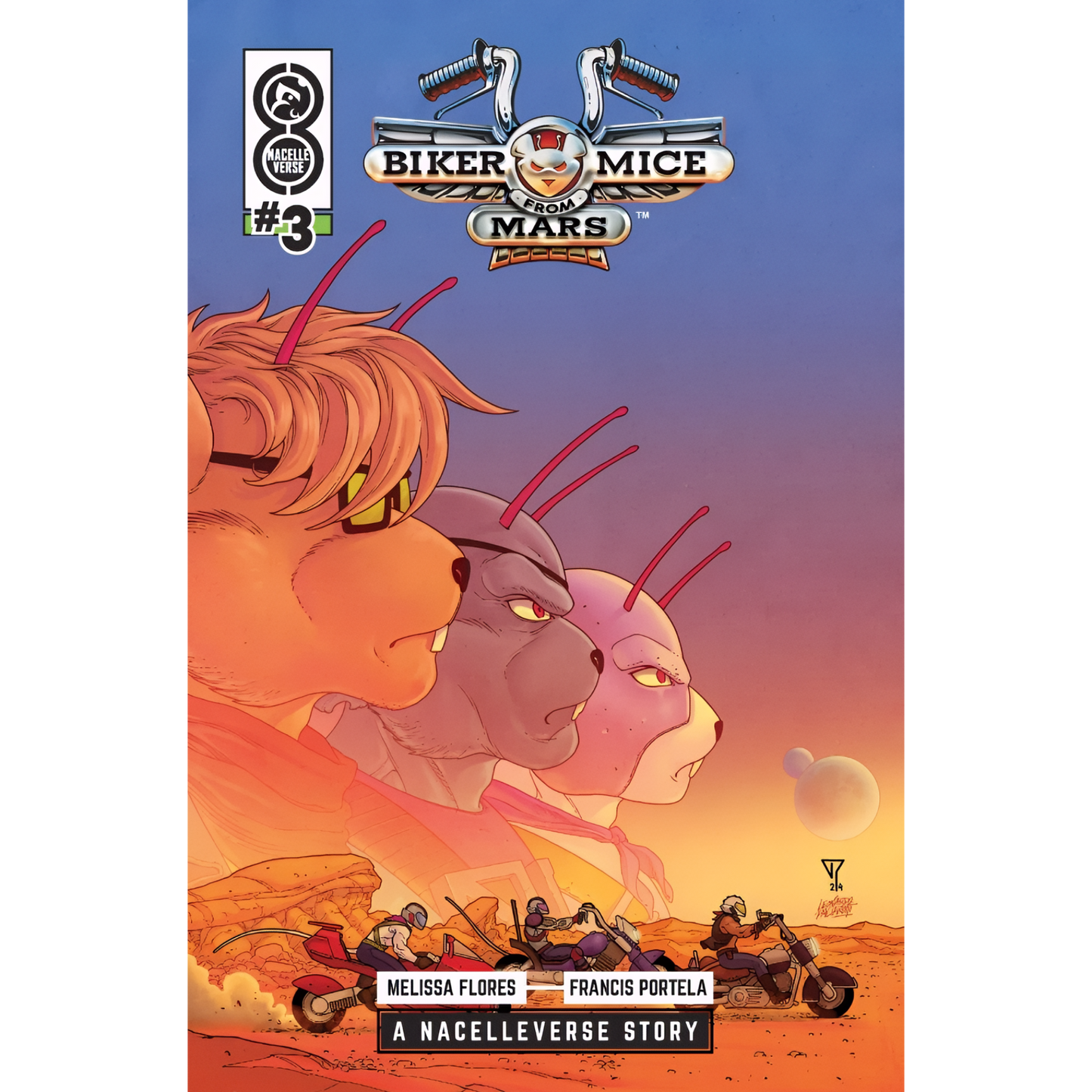Biker Mice From Mars #3 Comic Book - Cover E by Francis Portella (1:20) Variant