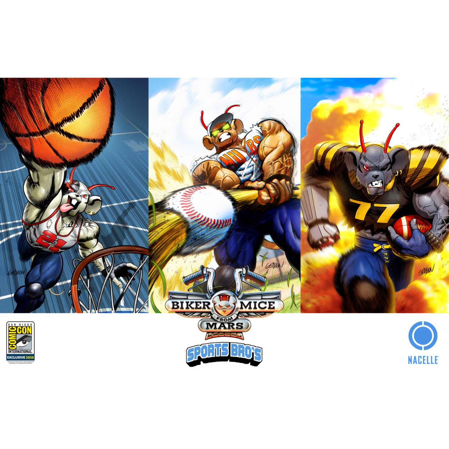 Biker Mice From Mars Sports Bros - SDCC Poster