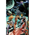 Cómic Power Lords #1 - Portada E de Dustin Weaver, variante de arte completo a escala 1:10