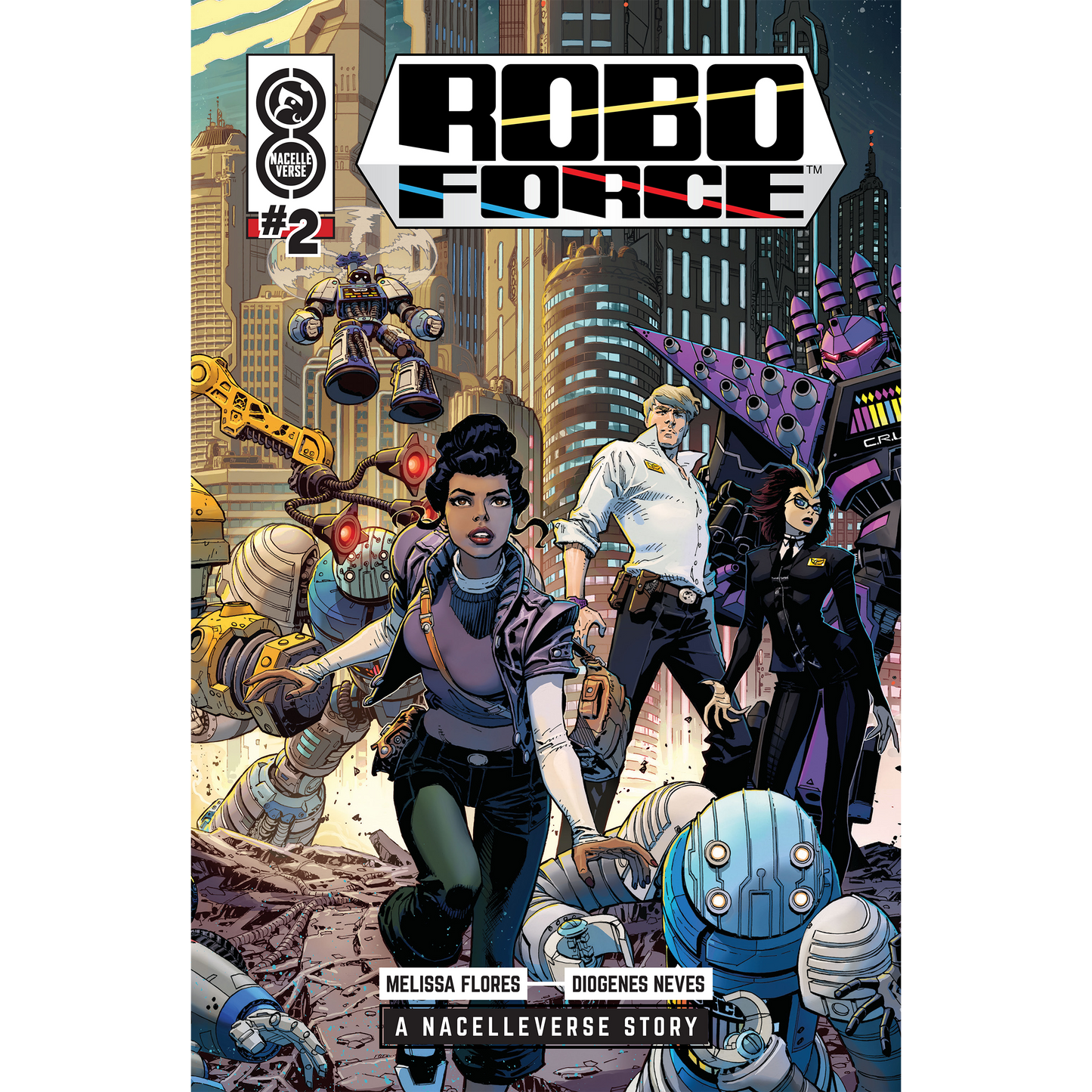RoboForce #2 Serietidning - Omslag A av Dustin Weaver