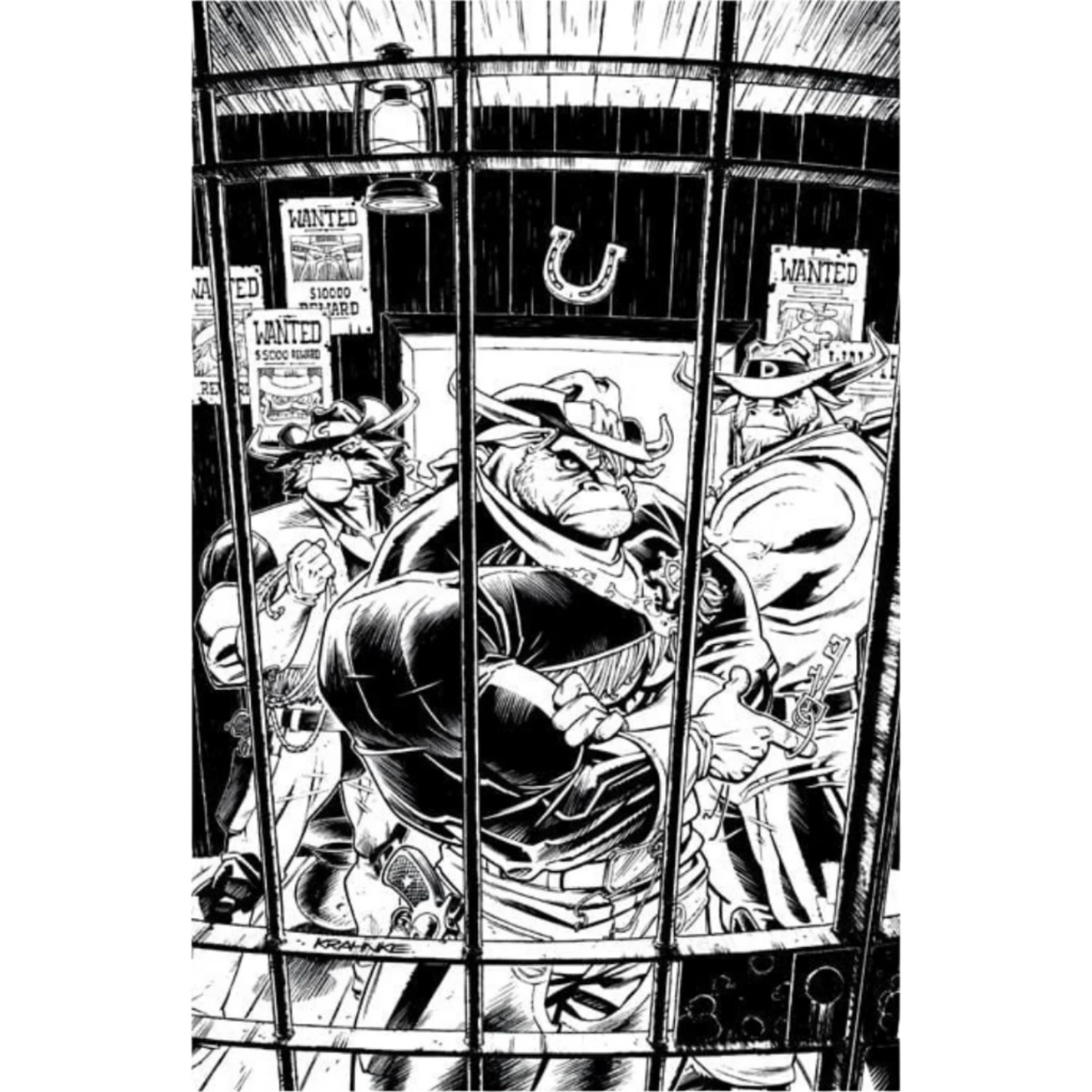 Wild West C.O.W.-Boys of Moo Mesa #2 - Cover E by Andrew Krahnke B&W Variant