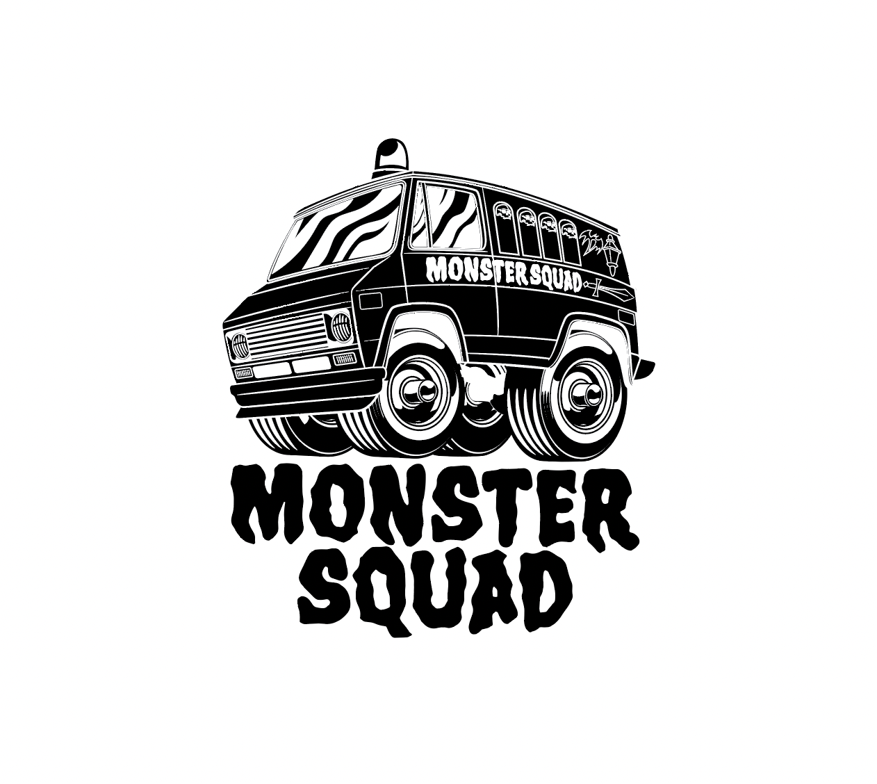 White Monster Squad Truck T-Shirt