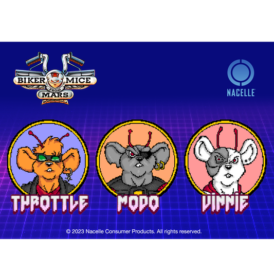 Biker Mice From Mars Pixel Magnet