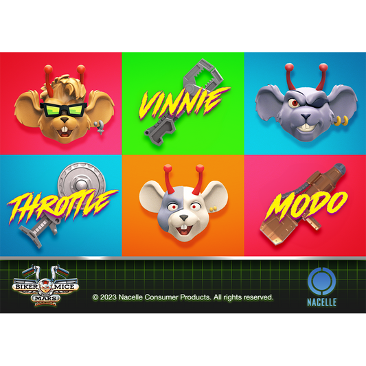 Biker Mice From Mars 'Heads & Weapons' Magnet