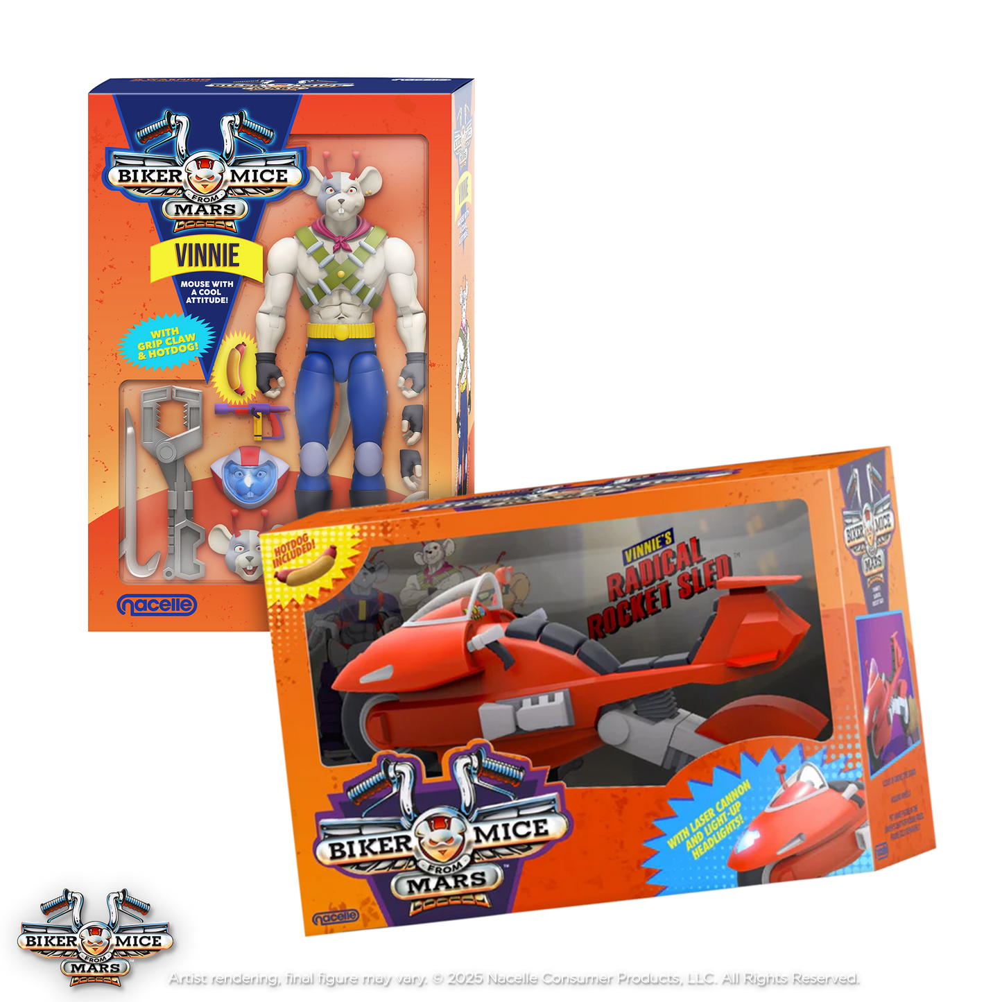 Biker Mice from Mars - Vinnie + Radical Rocket Sled Bundle
