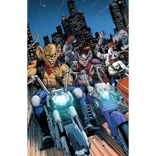 Biker Mice From Mars (2024) #1 Comic Book - Cover E Full Art Variant (1:10) by Dustin Weaver