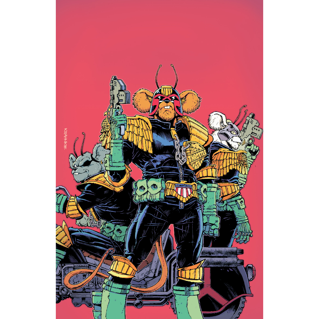 Judge Dredd/Biker Mice from Mars #1 Cover G Full Art Variant (1:20) by Andrew Krahnke