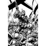 Judge Dredd/Biker Mice from Mars #1 Cover H B&W Variant (1:50) by David Finch