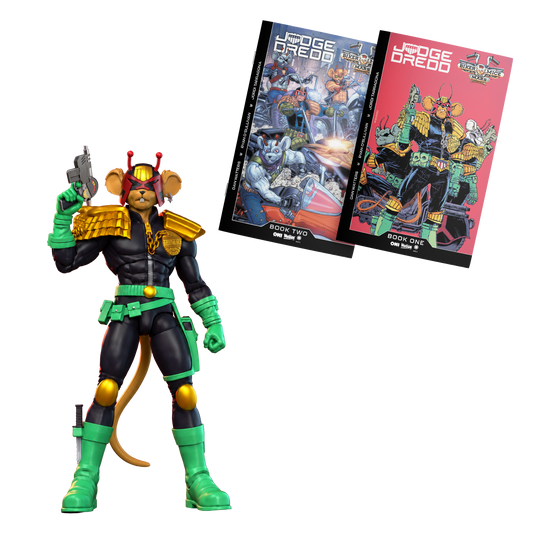 Judge Dredd x Biker Mice From Mars | Judge Throttle Figure & Comic Book Bundle