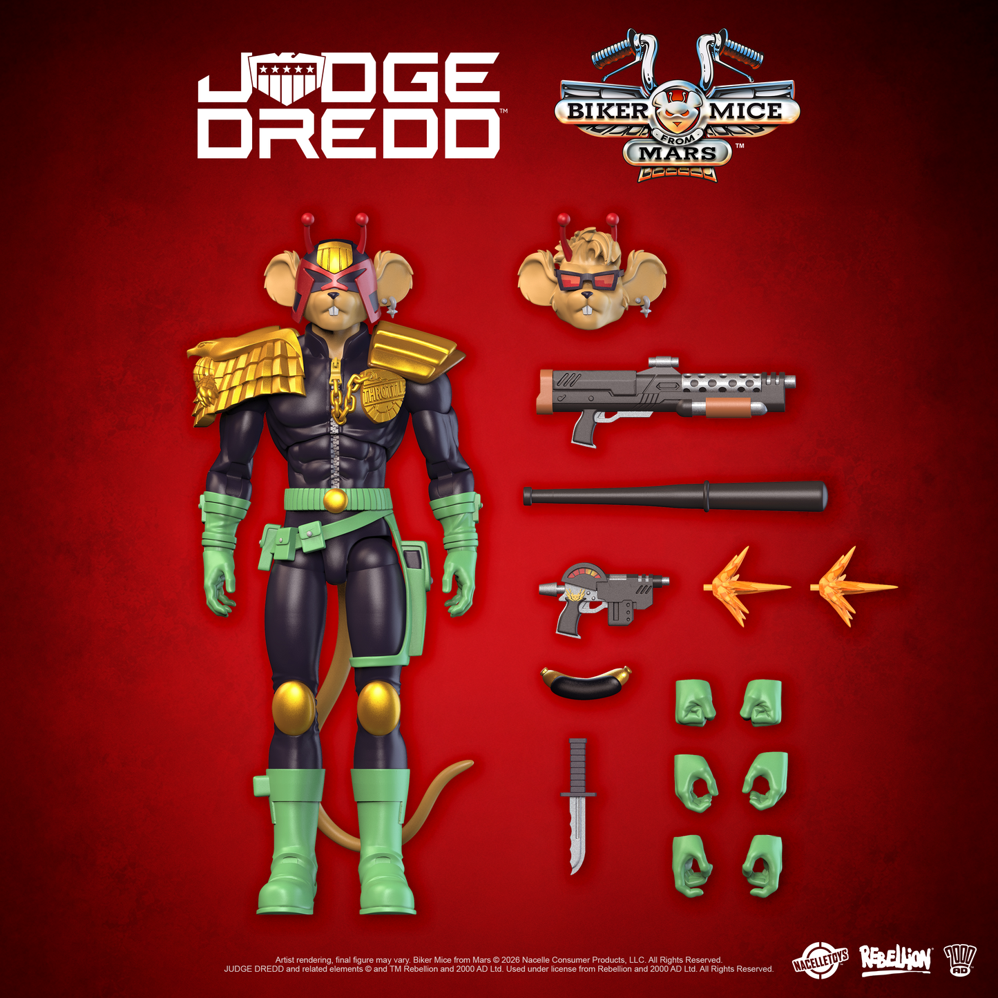 Judge Dredd x Biker Mice From Mars  | Judge Throttle & Martian Lawmonster Bike Bundle