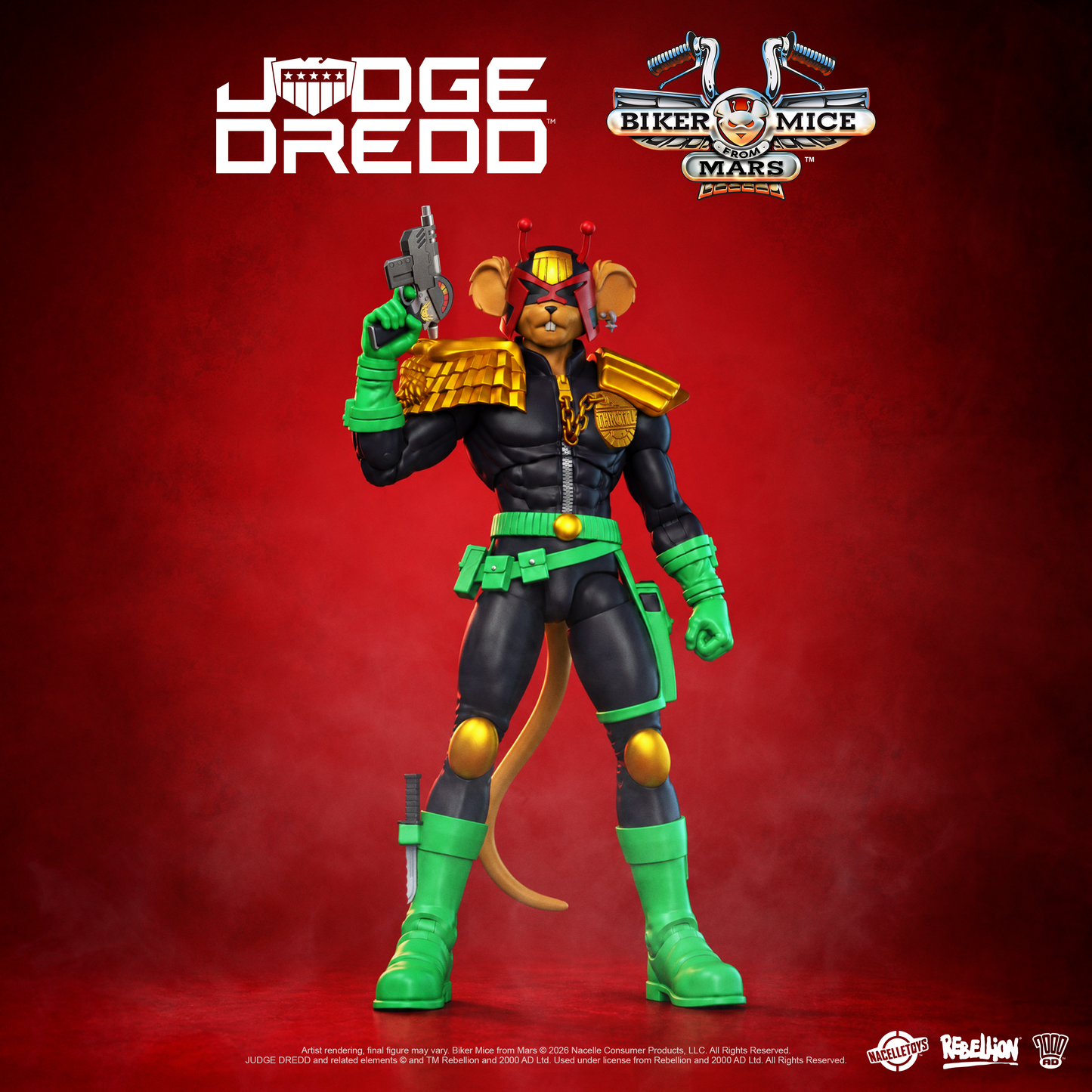 Judge Dredd x Biker Mice From Mars | Judge Throttle Figure & Comic Book Bundle