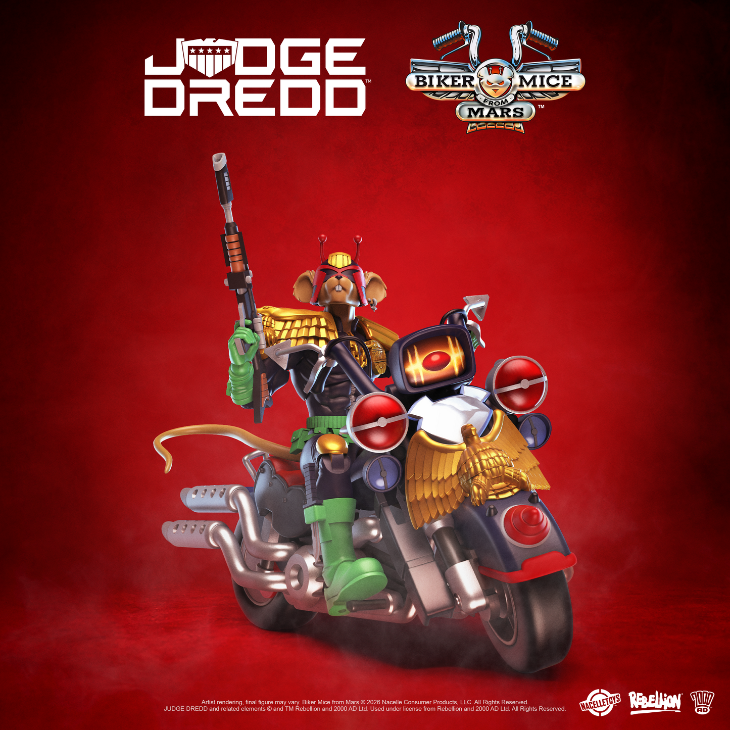 Judge Dredd x Biker Mice From Mars  | Judge Throttle & Martian Lawmonster Bike Bundle