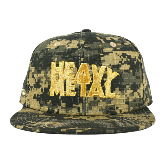 Heavy Metal Logo Camoflauge Snapback Hat