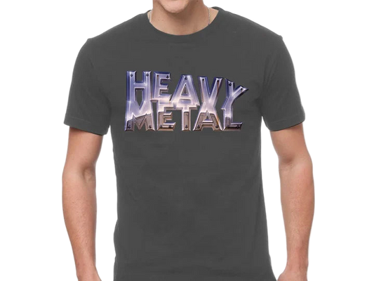 Heavy Metal Logo T-shirt - Gray