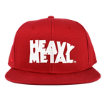 Heavy Metal Logo Red Snapback Hat