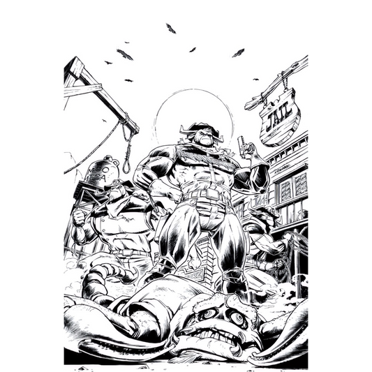 Wild West C.O.W.-Boys of Moo Mesa #3 - Cover E by Andrew Krahnke B&W Variant