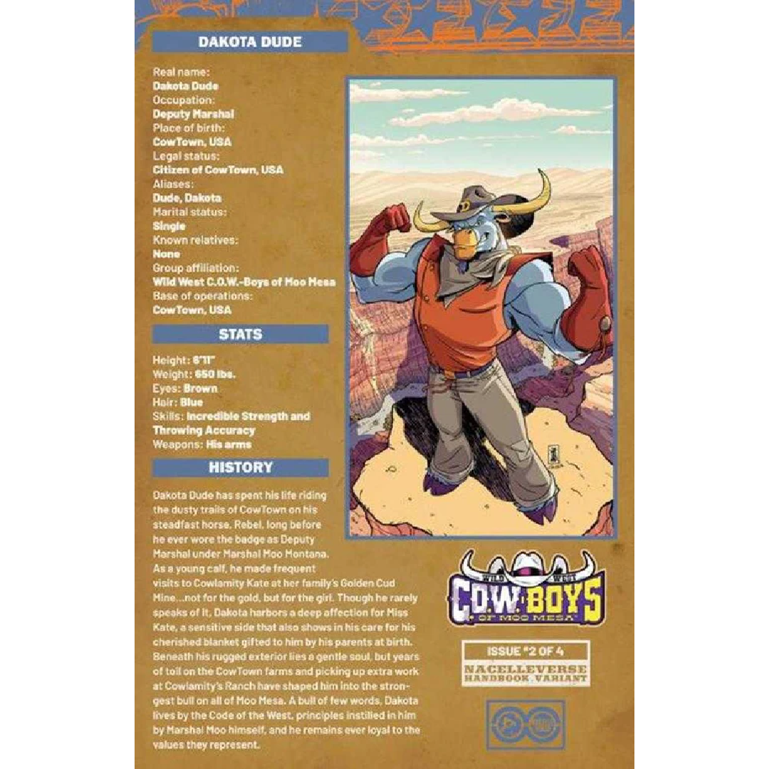 Vaqueros del Salvaje Oeste de Moo Mesa n.º 2 - Portada C de Ajit Jothimumar Variante del manual