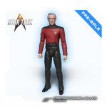Kapten Jellico actionfigur - Star Trek: The Next Generation
