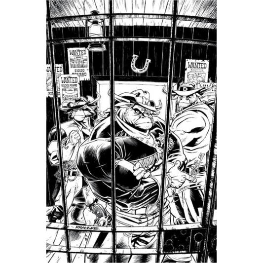 Wild West C.O.W.-Boys of Moo Mesa #2 - Cover E by Andrew Krahnke B&W Variant
