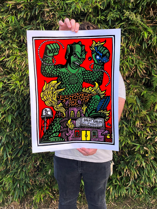 The Great Garloo by Brian Reedy Screen Print Poster